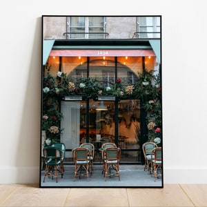 Paris cafe print,French cafe wall art,Home decor,Paris cafe art,Cafe decor,Travel wall art,French photography,Europe travel poster,digital