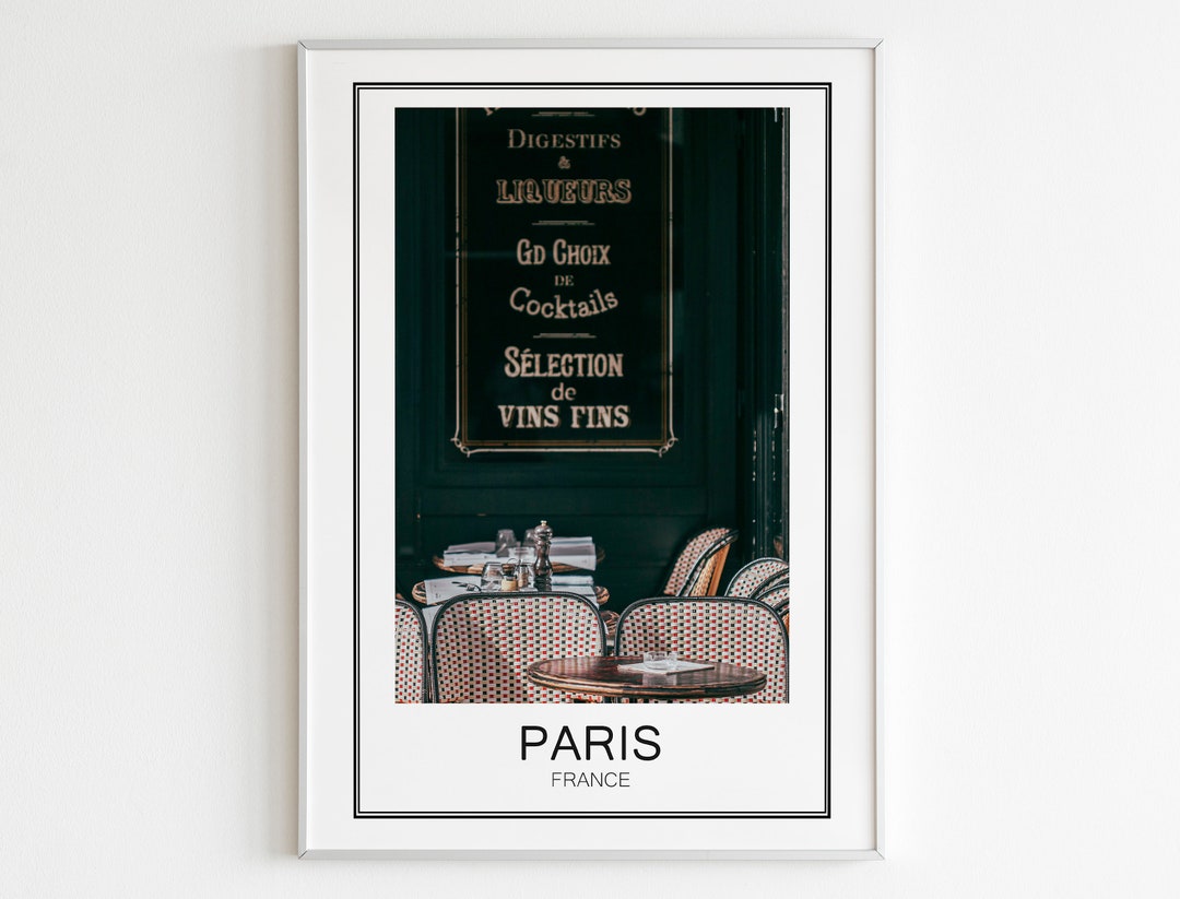 Paris Cafe Print,french Cafe Wall Art,home Decor,paris Cafe Art,cafe