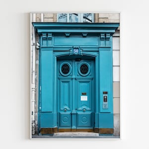 Paris digital print, blue door print,French doorway wall art,Paris door photo,Travel wall art,French photography,Europe travel poster