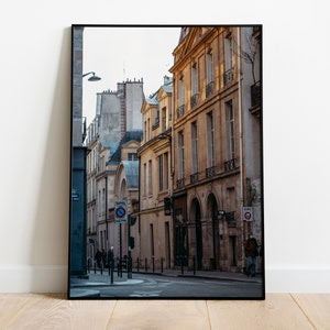 Paris street photo print,Paris city wall art,Printable Paris Art,France photography,French architecture poster,digital download,Paris Travel