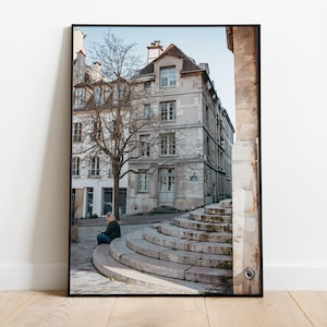 Paris street photo print,Paris city wall art,Printable Paris Art,France photography,French architecture poster,digital download,Paris Travel