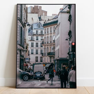 Paris street photo print,Paris city wall art,Printable Paris Art,France photography,French architecture poster,digital download,Paris Travel