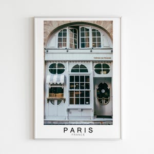 Paris Shop Facade Printable Wall Art – French Architecture Photo, Paris City Photography, Vintage Travel Poster, Digital Download