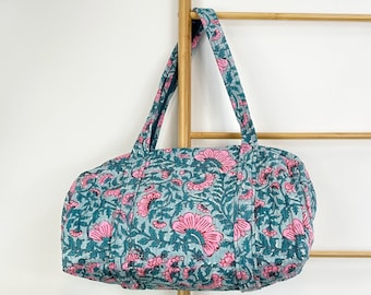 Blue - Handcrafted Quilted Handbag 37