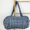 Quilted cotton handprinted reversible large floral patch work stripe tote bag eco friendly Sturdy Grocery Shopping Artist Boho - 43