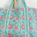 Quilted cotton handprinted reversible large floral patch work stripe tote bag eco friendly Sturdy Grocery Shopping Artist Boho - 43 main image 1