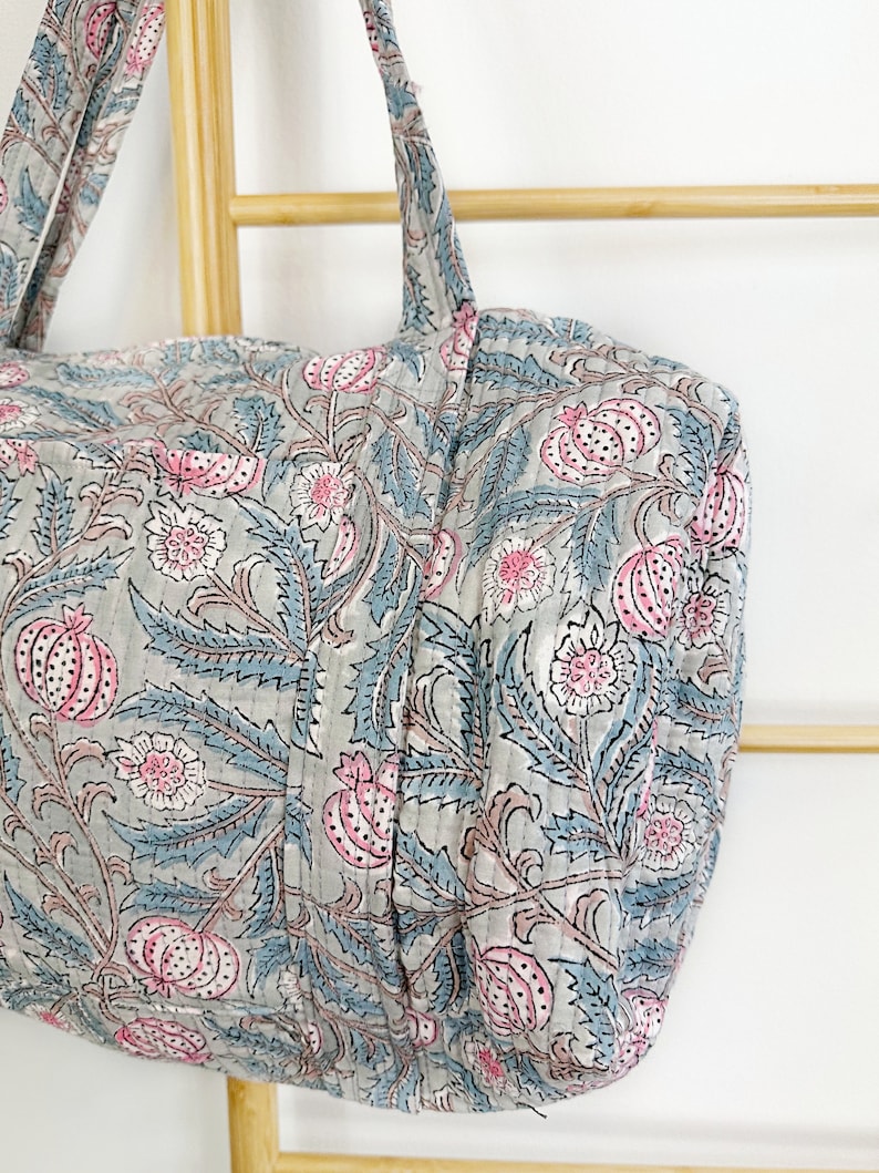 Pomegranate Cotton Quilted Beach Tote Bag main image 1