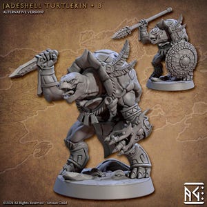 Jadeshell Turtlekin-B- Artisan Guild, TTRPG, Turtlekin Fighter