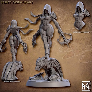 Janet Demonbane, Artisan Guild, Demon Huntress Pinup, 32mm miniature