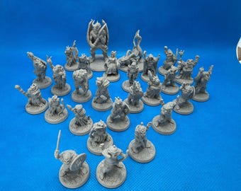 Monster Starter Pack, Briteminis, 27 Monsters, each 28mm miniatures, Dungeons & Dragons, PLA plastic