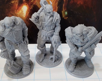 Giants, 28mm scaled for RPG, Fire, Storm, Frost, Dungeons and Dragons, Briteminis