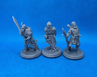 Undead Soldiers, 3- 28mm miniatures, Dungeons and Dragons, EC3D