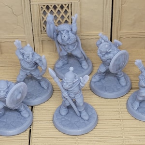 Orc 28mm miniatures, 6 mini&#39;s,  Dungeons and Dragons