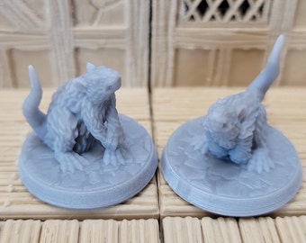 Giant Rats, 2-28mm miniature, Dungeons and Dragons