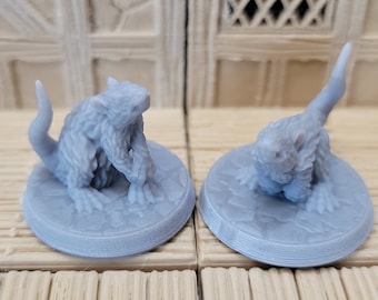 Giant Rats, 2-28mm miniature, Dungeons and Dragons