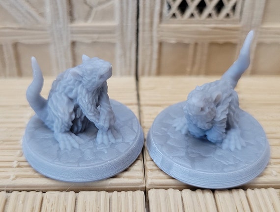 Giant Rats 2-28mm Miniature Dungeons and Dragons | Etsy