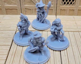 Gnomes and Gnomettes, 28mm miniatures 4 gnomes per order, Dungeons and Dragons, Warhammer