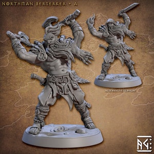 Skutagaard Northmen Berserker A, Artisan Guild, 32mm miniature