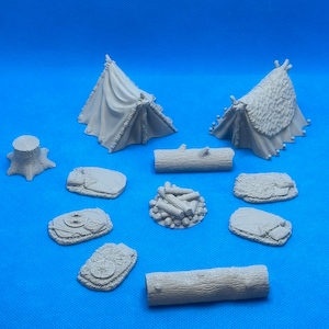 Campsite Shadowgrove, Dragonshire,Fat Dragon Games items, Dungeons & Dragons, RPG Terrain, 28mm scale,DnD