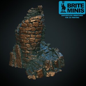 Ruined Tower, 28mm, Dungeons and Dragons, Briteminis image 1