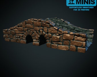 Bridge for RPG, 28mm, Green Dungeons and Dragons, Briteminis