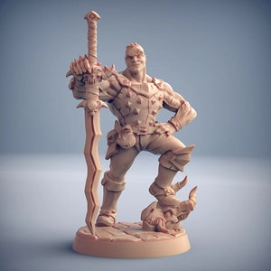 Fighter Miniature, Tino Kobold-Bane, Dungeons & Dragons, RPG Mini, Tabletop Gaming