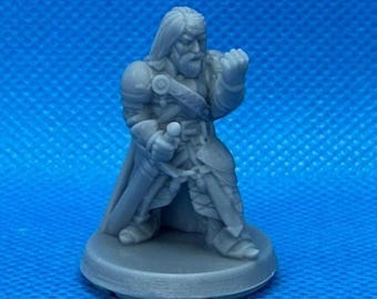 Guard Captain, Male Guard, 28mm miniature, Dungeons and Dragons, EC3D