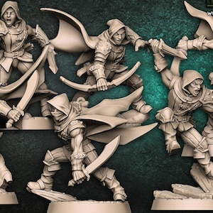 Thief Guild Adepts, 32mm Thief, Dungeons and Dragons, Artisan Guild, Pathfinder, Minis