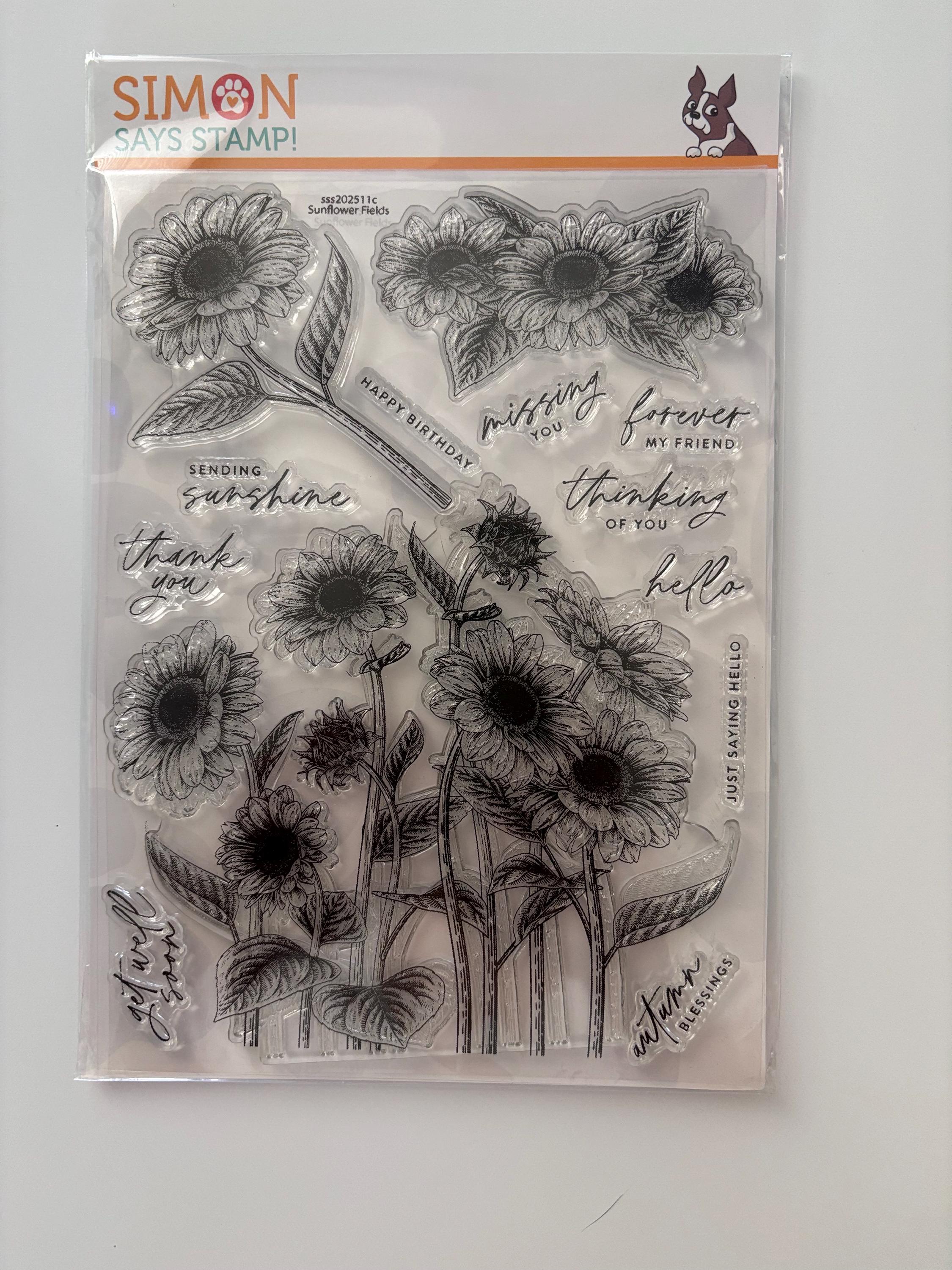 Simon Says Stamp Sunflower Fields Stamp and Stencil Set - Etsy
