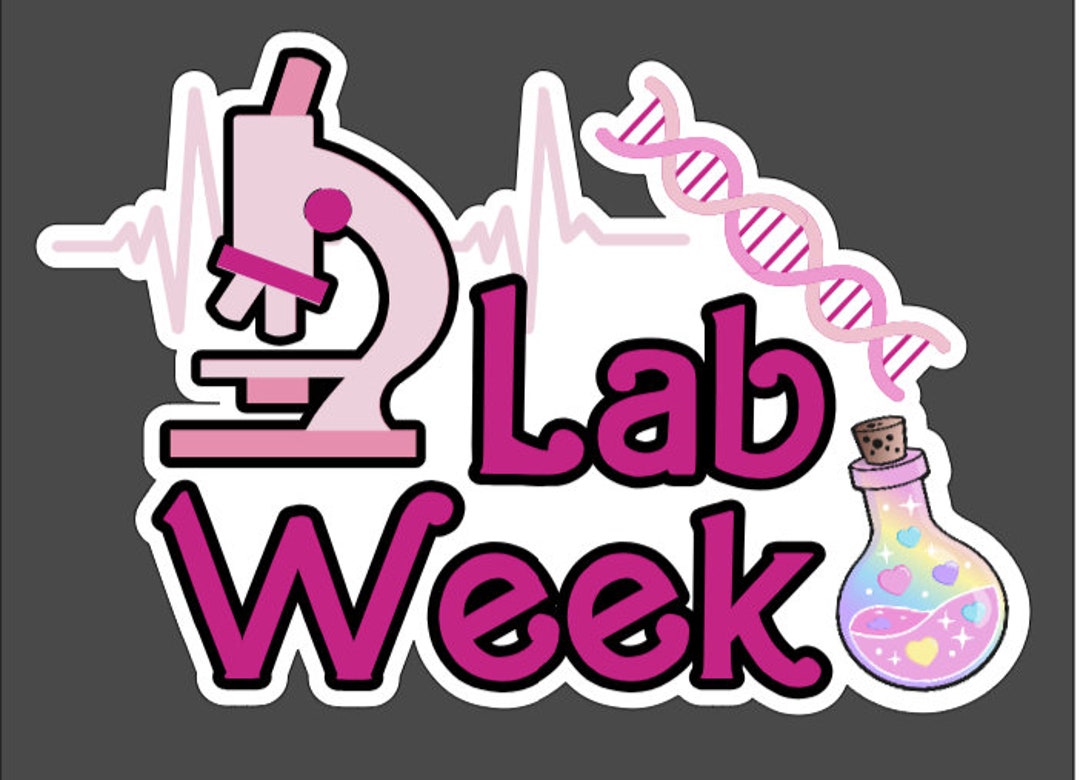 Lab Week Stickers pink Theme - Etsy