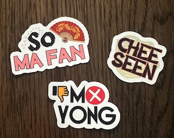 Chinese (Cantonese) Phrases - Emotional Damage edition Vinyl Stickers