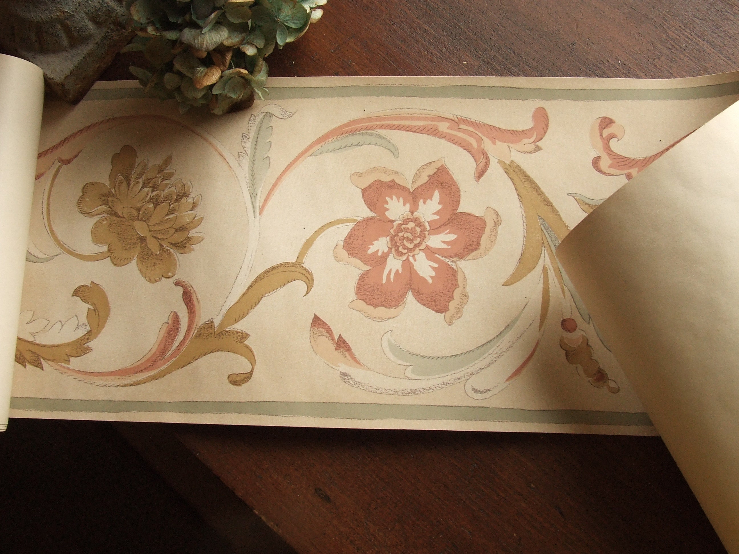 Vintage Laura Ashley Wallpaper Border. Scrolls. Etsy