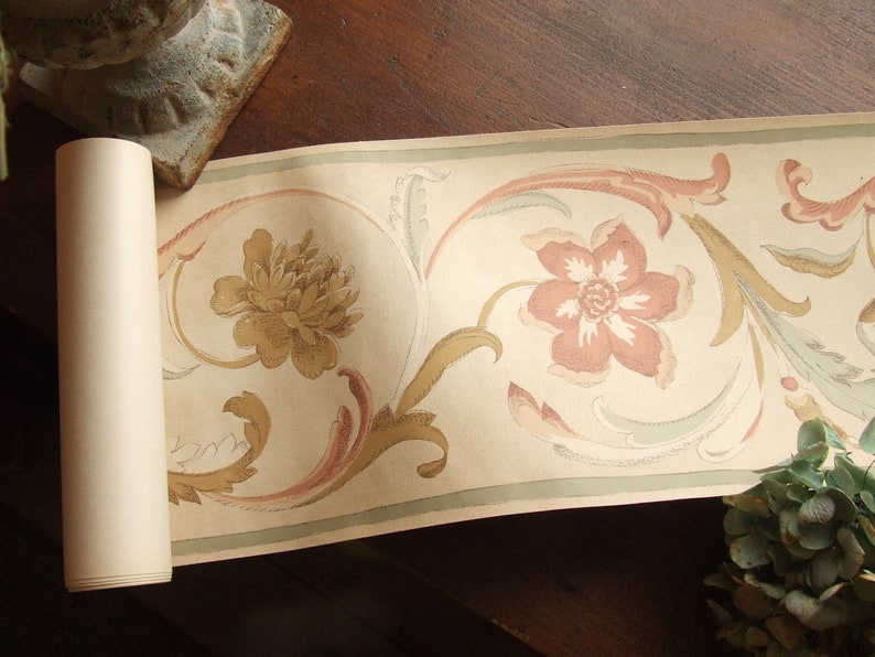 Vintage Laura Ashley Wallpaper Border. Scrolls. Etsy