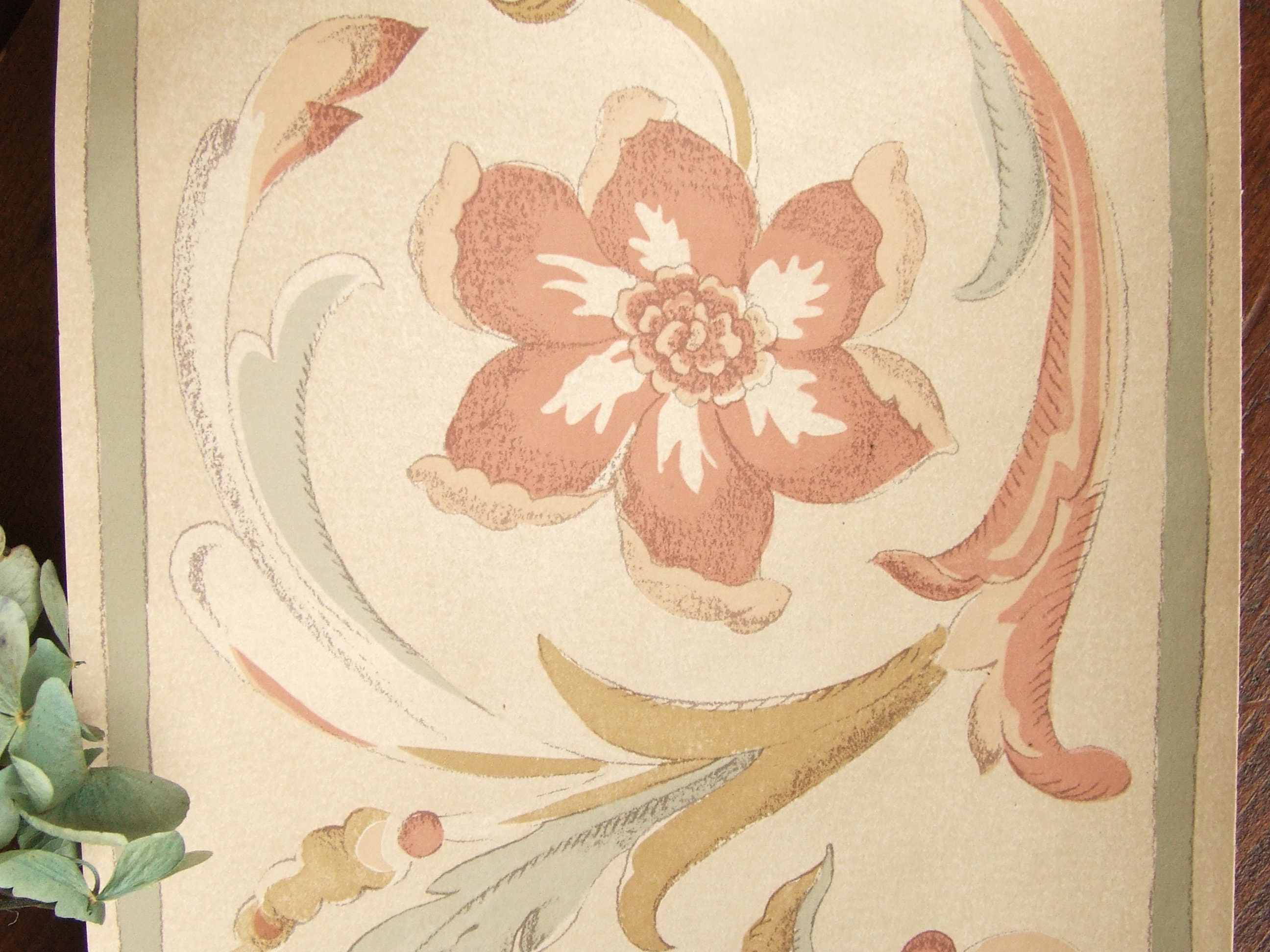 Vintage Laura Ashley Wallpaper Border. Scrolls. Etsy