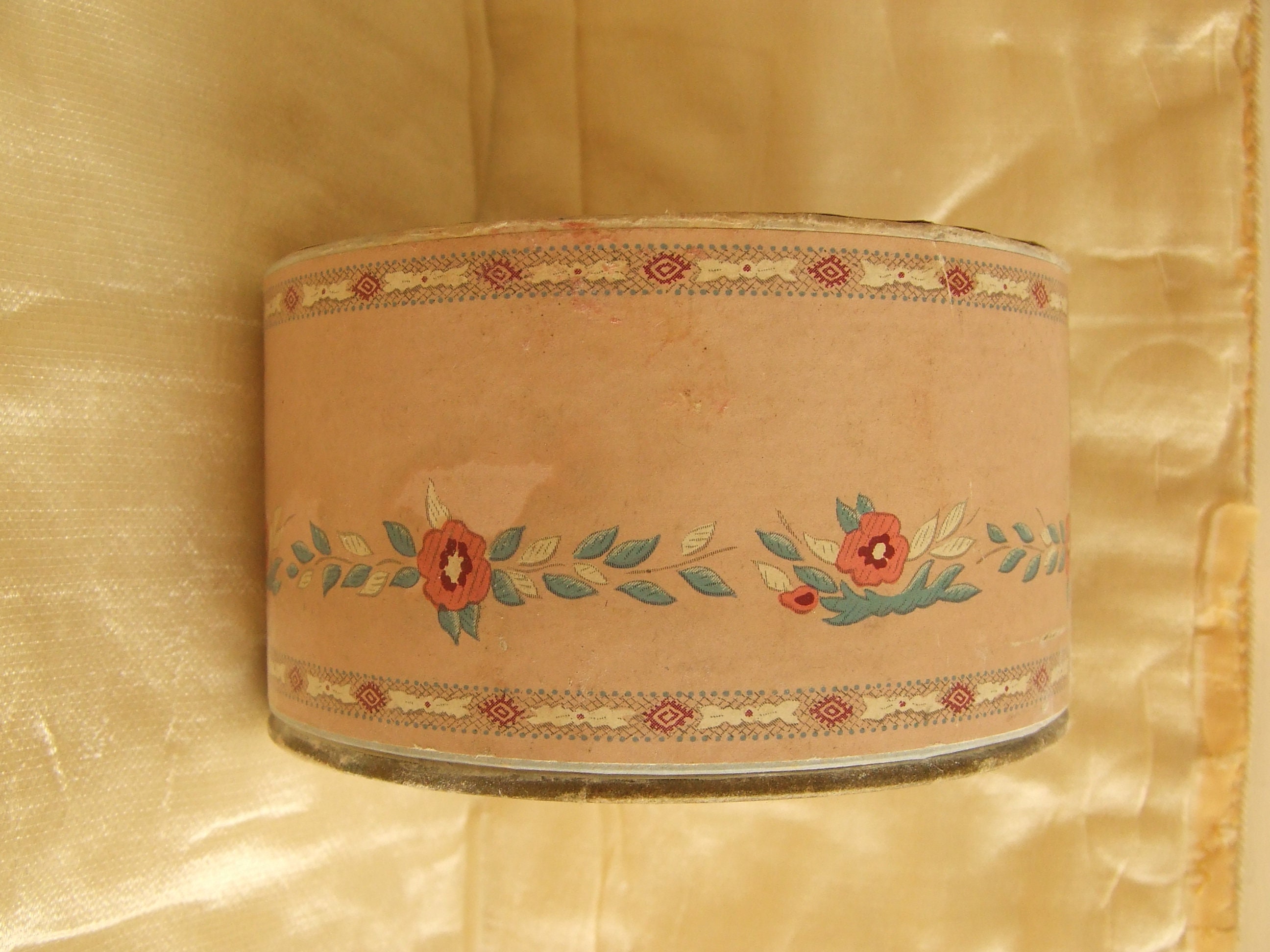 Antique, Edwardian Dusting Powder Box, Cardboard, Floral Printed. Etsy