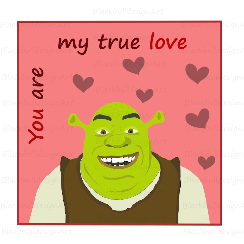 Shrek Png Shrek Valentine s Day Printable And Ready To Etsy
