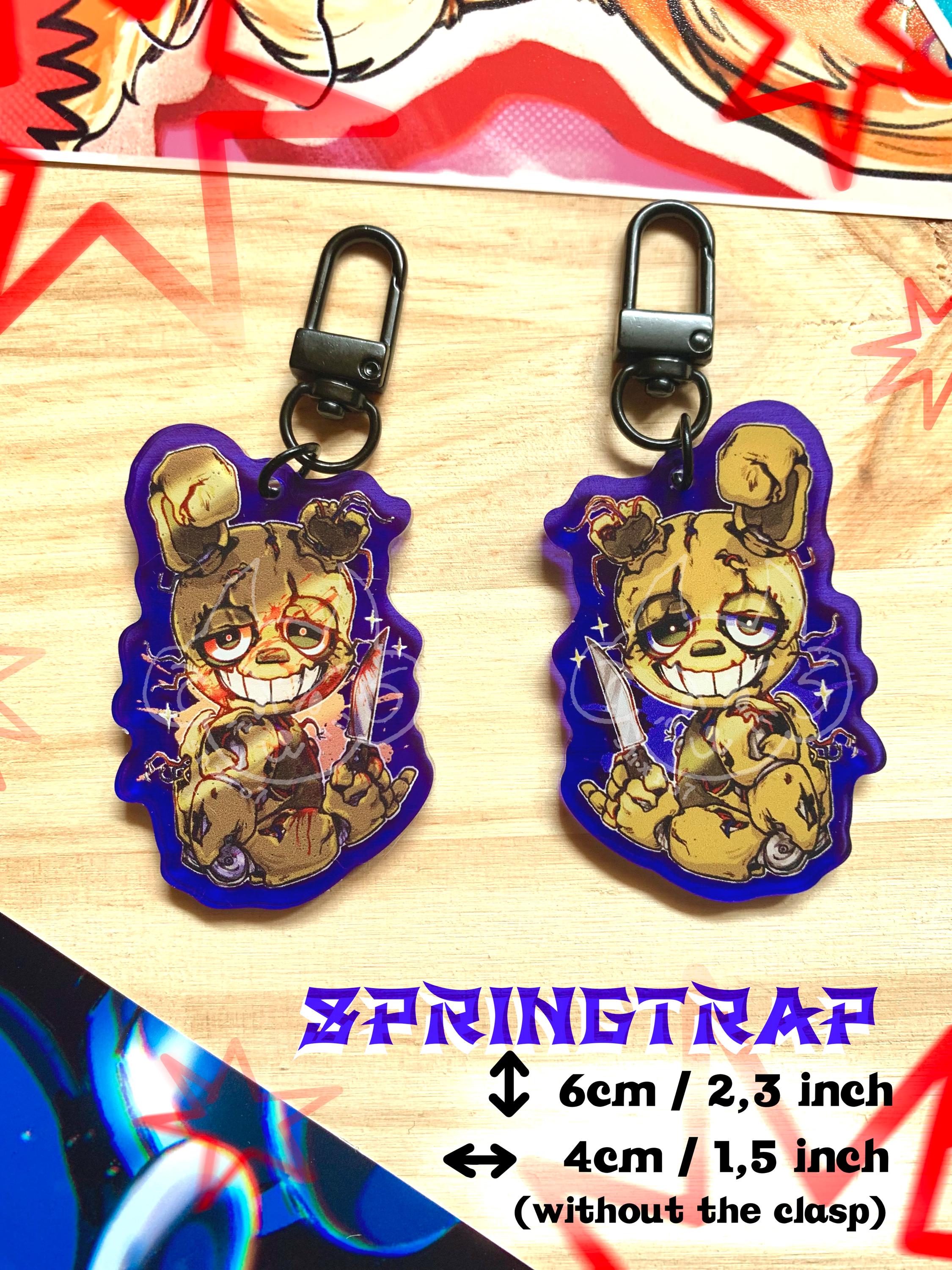 Springtrap Keychain FNAF KEYCHAINS Five Nights at Freddy’s - Security Breach - Glamrock ...