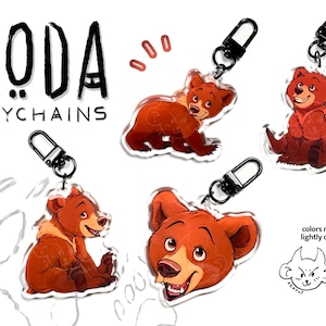 Brother Bear Koda Acrylic Keychains - Koda Brother Bear Keychains - Epoxy Acrylic Charms