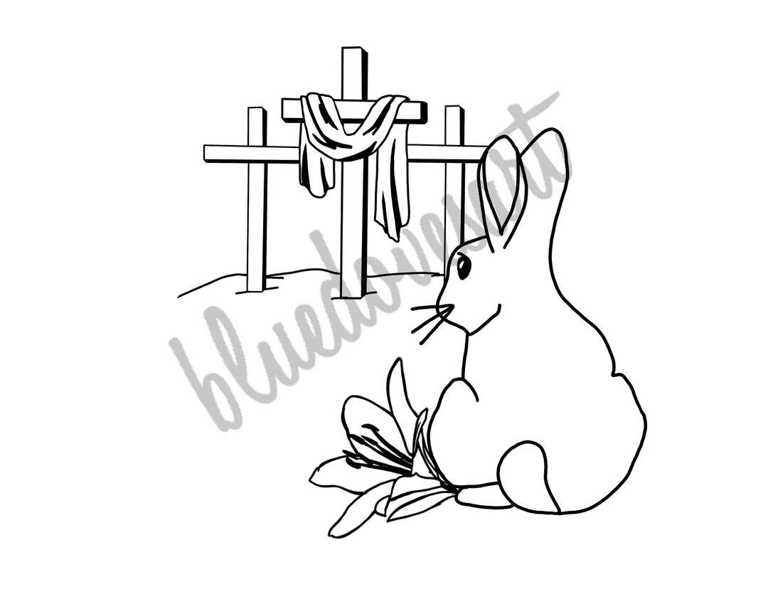 Easter Bunny SVG Digital Download Christian Catholic Resurrection