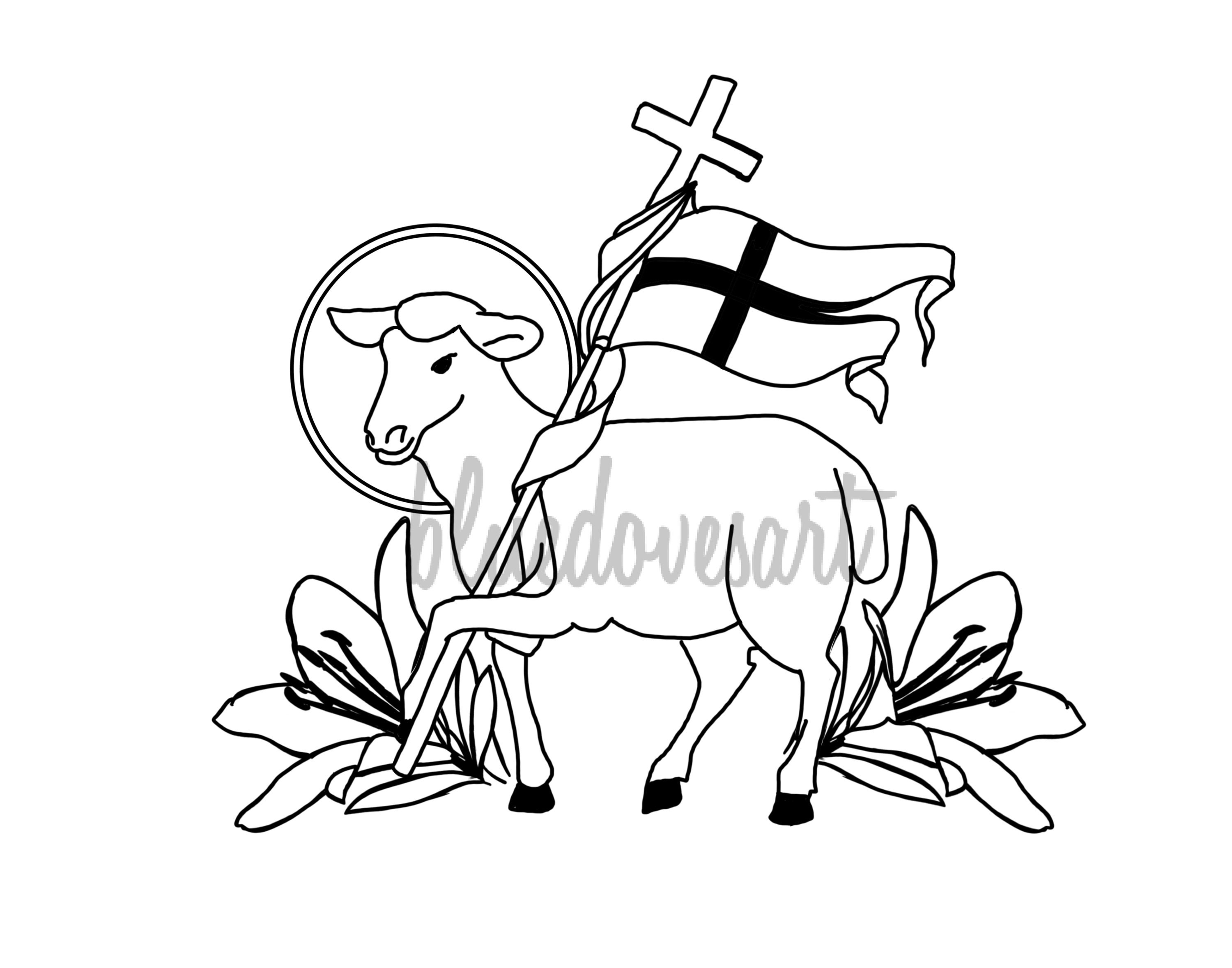 Easter Lamb SVG Digital Download Catholic Paschal Christian Lent Cricut