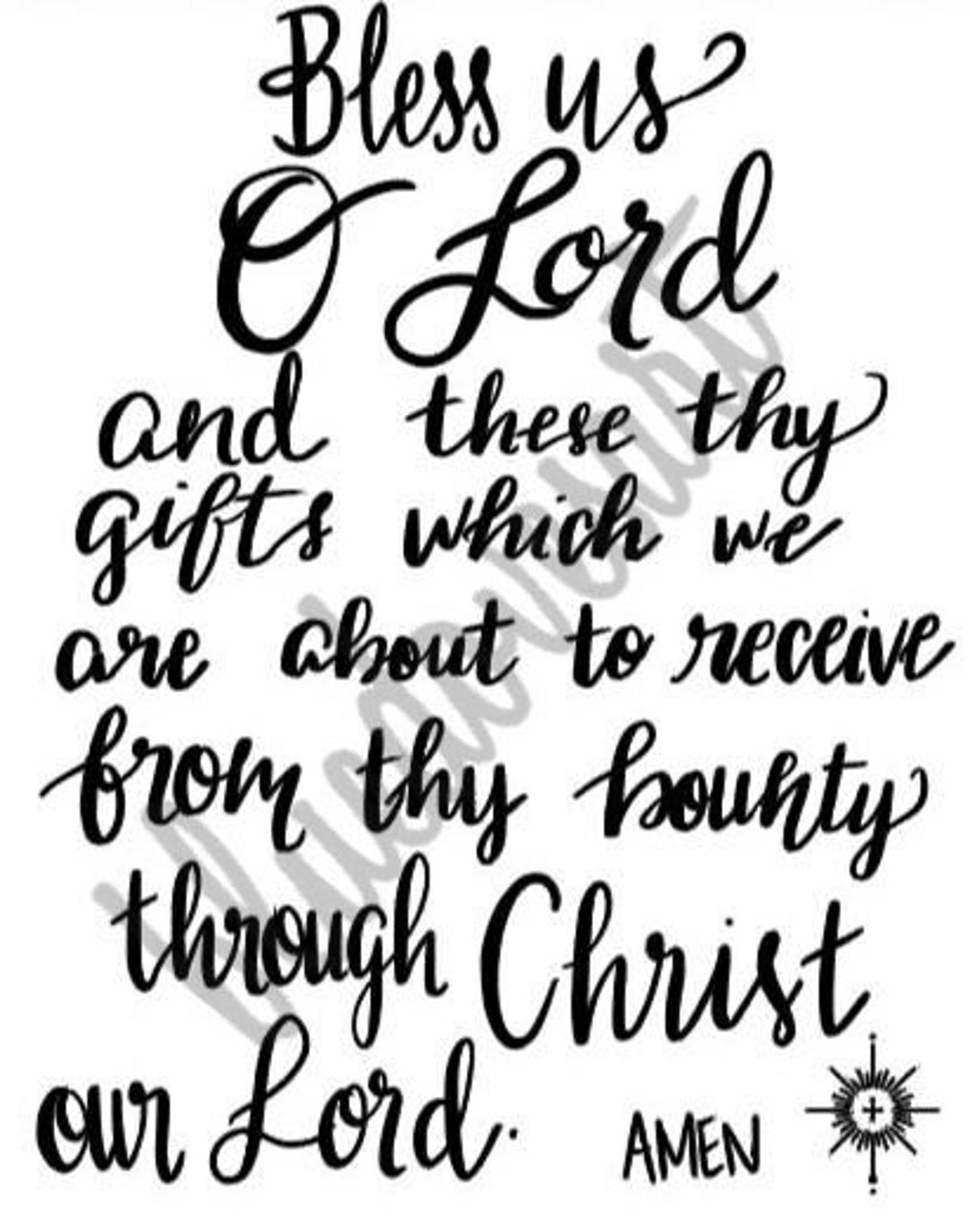 Catholic Meal Prayer SVG, Cut File, Blessing, Digital Download, Wall ...