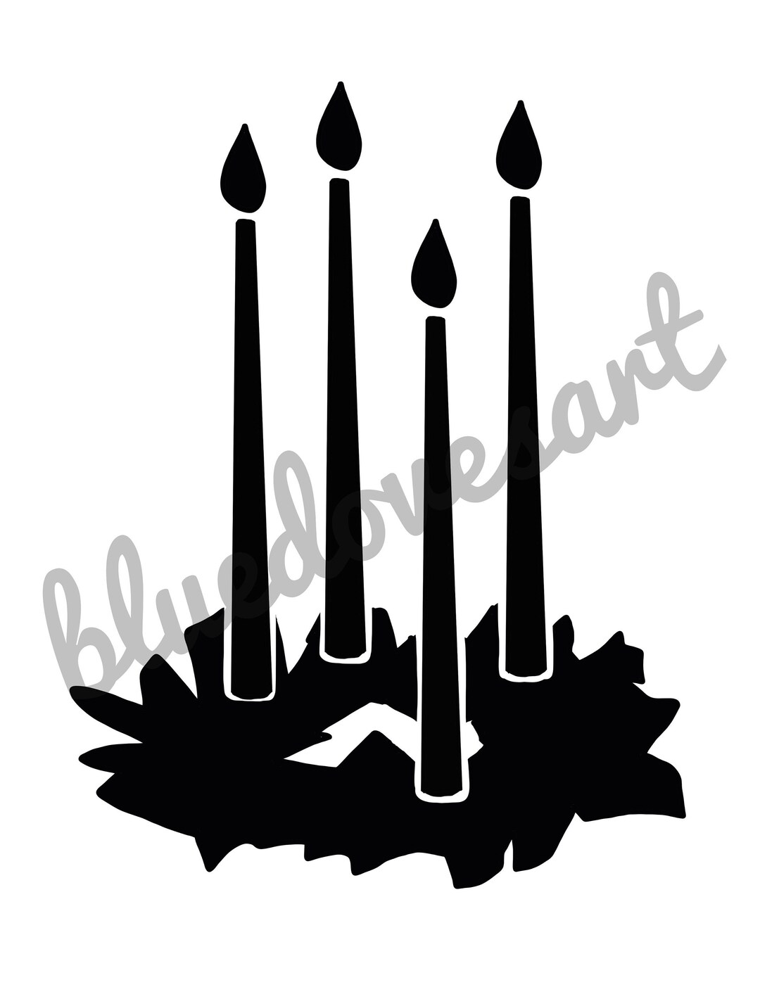 Advent Wreath SVG Cut File Digital Download Christmas Seasonal