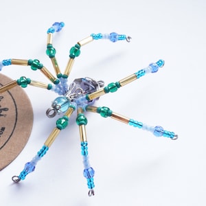Christmas Spider | Christmas Tree Spider | Hand Beaded Spider | Christmas Gift | Christmas Ornament | Size XS