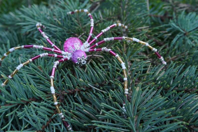 Christmas Spider Christmas Tree Spider Beaded Spider Glass Beads
