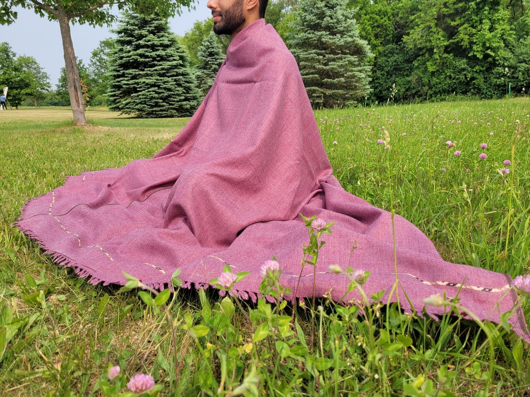 Meditation Shawl, Meditation Blanket, Meditation Wrap, 100 Wool, Extra