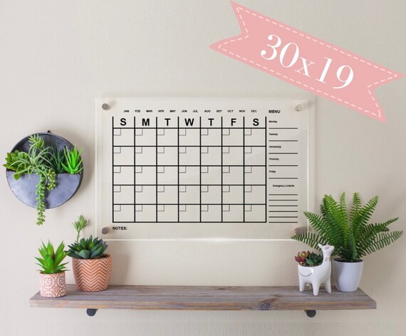 acrylic-calendar-for-office-home-dry-erase-board-free-etsy