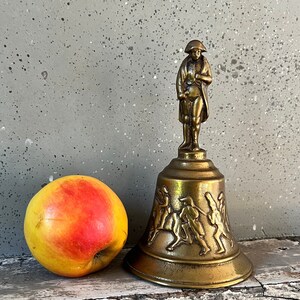 Antique, brass table bell, Napoleon, battle of Waterloo, history bell, wonderful gift, bar, restaurant, France first half 20th century