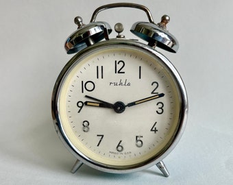 Reloj despertador mecánico - Alemania 1970 - pieza poco común de colección, en pleno funcionamiento