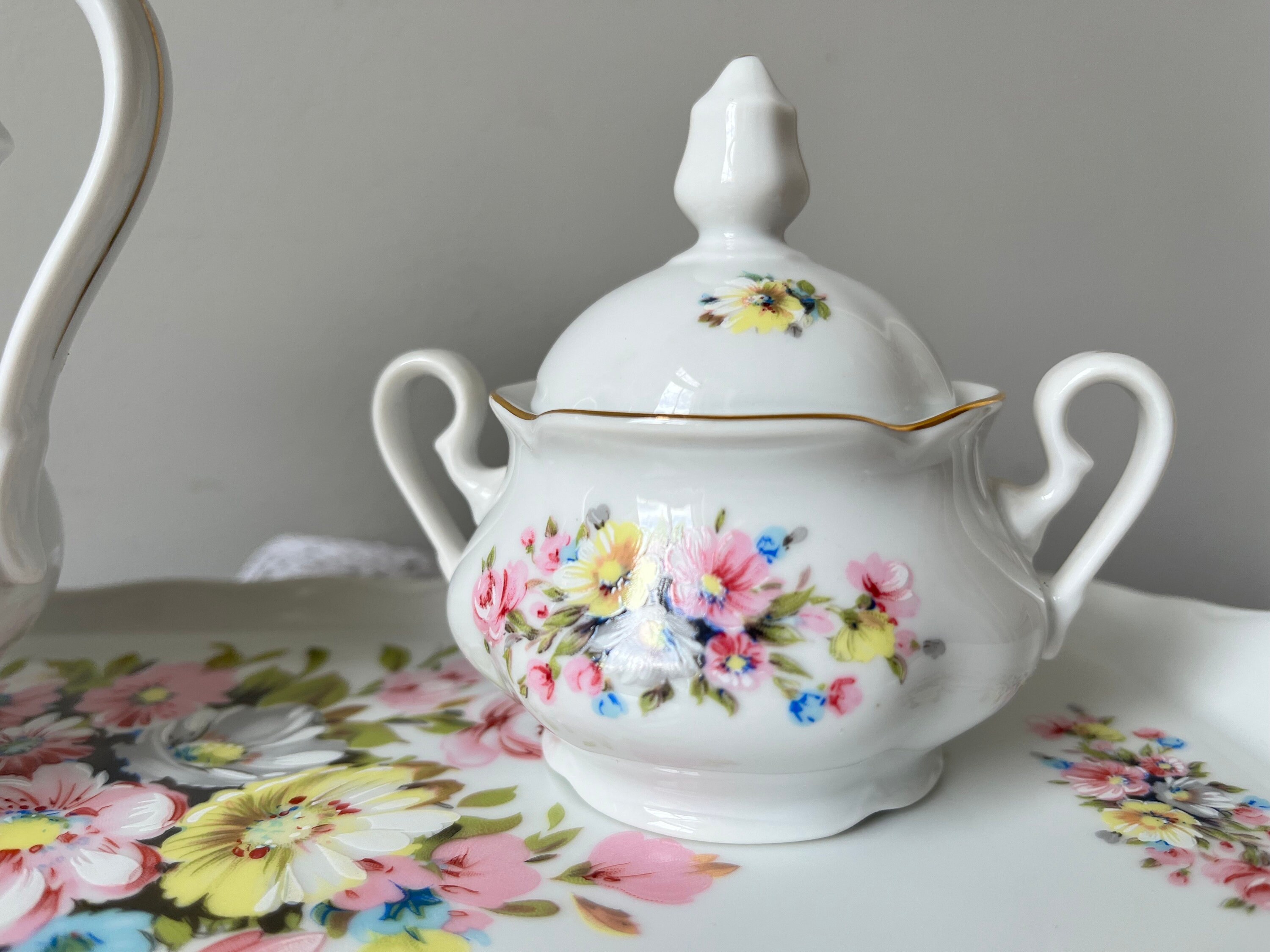 Vintage Leander 1946 RGK China De Boheme Porcelain Pink - Cake