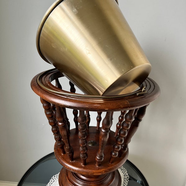 Antique planter, flower pot, umbrella stand, reading basket, magazine storage, wine cooler, for home, hotel and restaurant, Holland ca. 1950